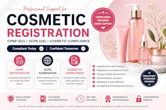 do cosmetic registration, on cpnp portal, scpn, eu and uk compliance