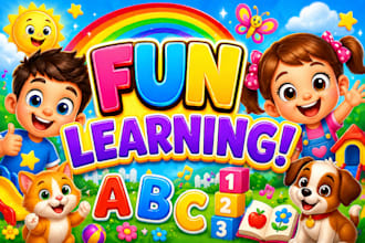 design colorful kids nursery youtube thumbnails