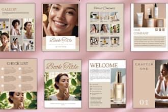 design canva ebook on beauty skincare, health and wellness, self help, lifestyle