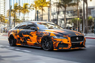 design high quality car wrap and vehicle wrap
