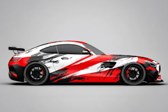 draw car wrap vehicle wrap truck wrap racing car wrap