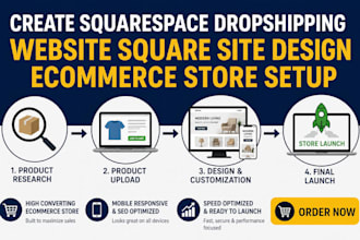 create squarespace dropshipping website square site design ecommerce store setup