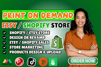 setup print on demand store, shopify store, etsy shop, printful, printify, spod