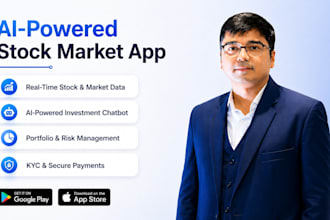 develop ai stock market app, portfolio tracker, stock trading app