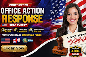 draft a professional response to your uspto trademark office action