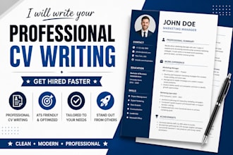 write ats optimized professional resume and CV for jobs
