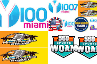 airplay and promote your song or ads on top miami radio station