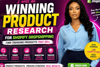 do winning product research for shopify dropshipping store with trending product