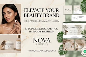 create branding and banners for beauty brands