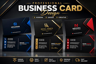 design a modern business card and visiting card