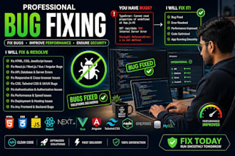 debug website issues, fix apis, backend errors and slow speed