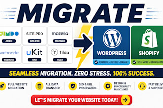 migrate jimdo site pro mozello webnode ukit tilda to wordpress shopify website