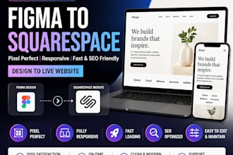 convert your figma design to squarespace website pixel perfect SEO optimization