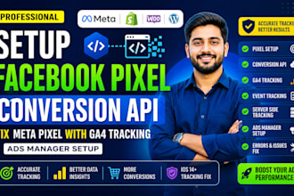setup facebook pixel conversion API fix meta pixel with ga4 tracking ads manager