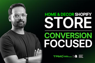 design and develop a home decor shopify store website