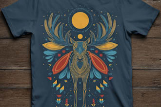 make retro vintage t shirt design and illustration
