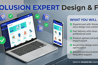 design fix and optimze upload products your volusion ecommerce website store
