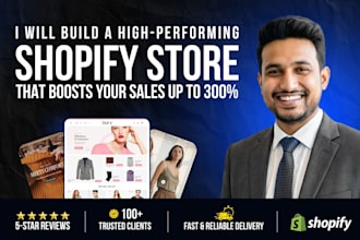 design shopify store, build ecommerce website and dropshipping store