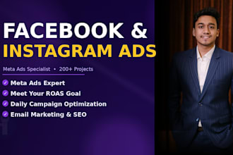 run facebook and instagram ads for insurance and email marketing