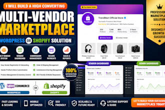 develop wordpress multi vendor ecommerce marketplace website shopify multivendor