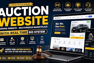 build auction website, bidding website, multivendor marketplace with bid system