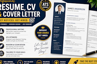 write a professional resume, CV and cover letter