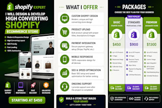 design and develop a high converting shopify ecommerce store