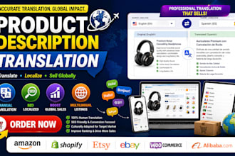translate and localize product descriptions from english to chinese