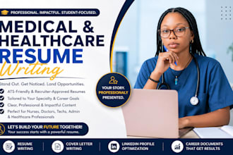 write ats medical healthcare resume CV and cover letter
