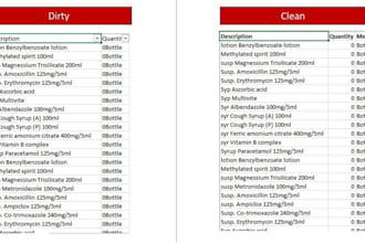 clean, format, and organise your excel data professionally