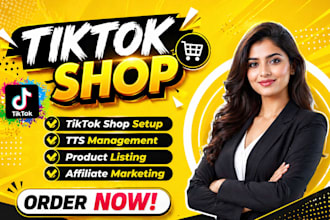 setup tik tok shop, tik tok affiliate and tiktok shop marketing