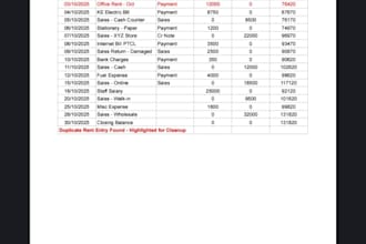 do tally prime bookkeeping, excel cleanup, and bank reconciliation
