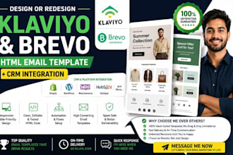 design or redesign klavio html template brevo html   template crm integration