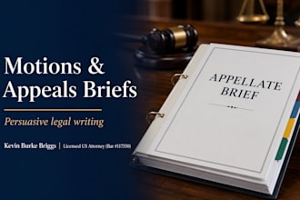 draft a legal motion or appeal brief as a US attorney