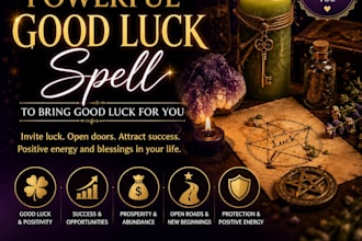cast powerful spell casting to bring good luck for you
