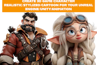 3d game character realistic character model unrealengine stylized 3d model unity