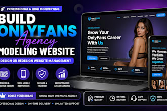build onlyfans agency modeling website design or redesign website management