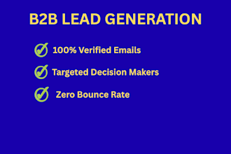 provide targeted b2b lead generation and email list building
