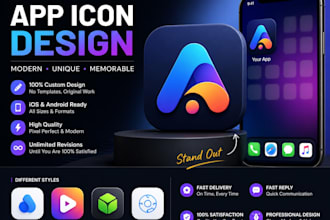 design a modern, professional mobile app icon