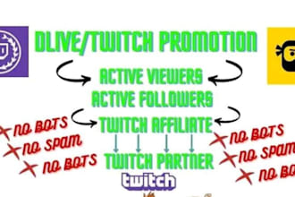 organically boost your twitch channel promotion increase live viewers chatters