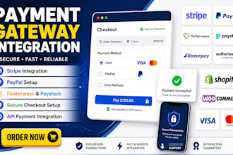 integrate paypal or stripe payment gateway on your website