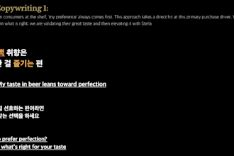 do great transcreation, copywriting and good idea for brand