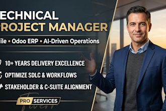 be your senior technical project manager for agile erp and ai first delivery