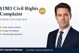 draft a federal prisoner civil rights complaint under section 1983