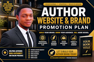 create an author website and brand promotion plan