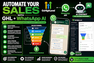 create whatsapp automation gohighlevel sales funnel with chatbot