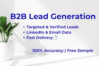 do b2b lead generation, linkedin and data research