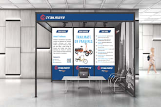 design trade show booth graphics and marketing materials