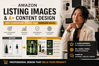 design amazon listing images and a plus content
