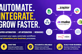 do zapier automation, api integration, webhook, make com